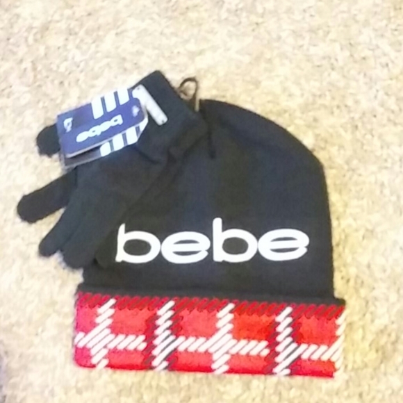 BEBE hat and glove set - Picture 2 of 2